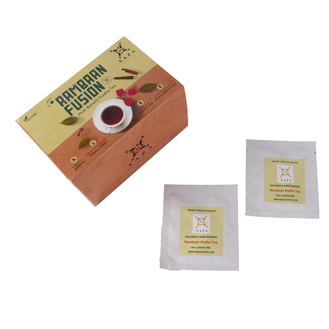 Yaza Rambaan Fusion - Multi Benefitial Kadha Tea - loose tea sachets (100grams) - hfnl!fe