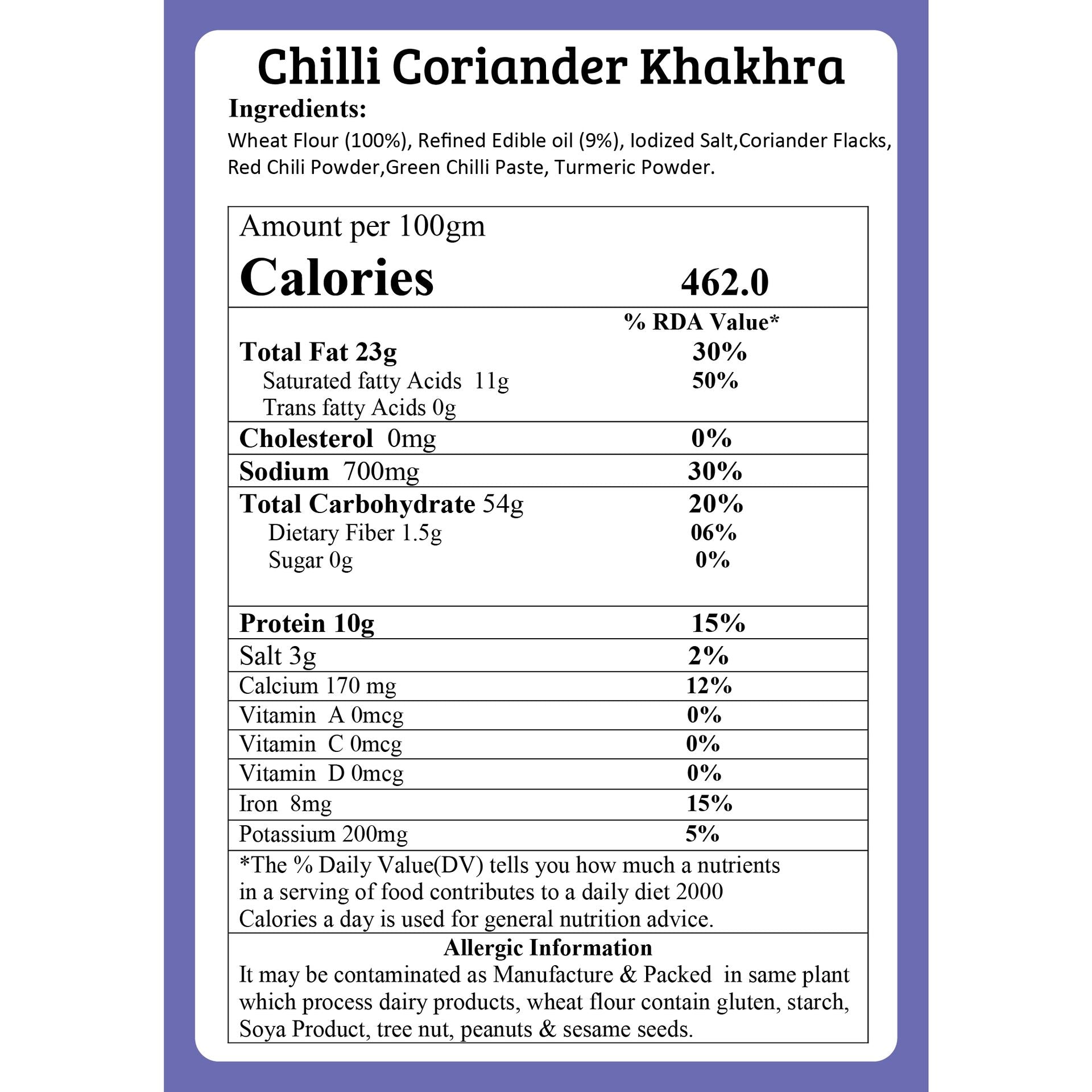 CHILLI CORIANDER KHAKHRA COMBO Pack of 2 (2x180G) - hfnl!fe