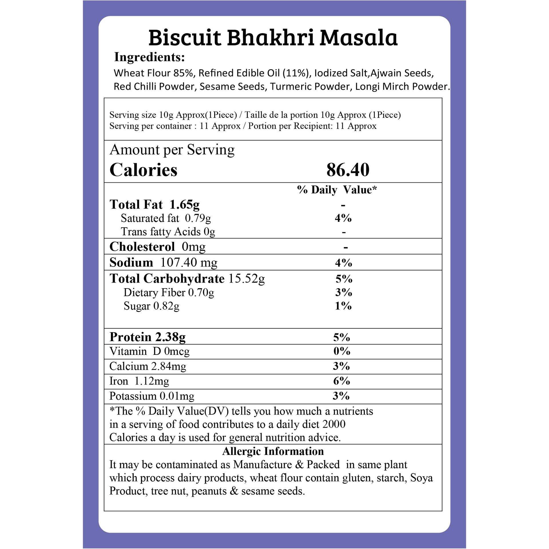 BISCUIT MASTI MASALA BHAKHRI OVER A KADAK CHAI COMBO(PACK OF 2)(180GX2) - hfnl!fe