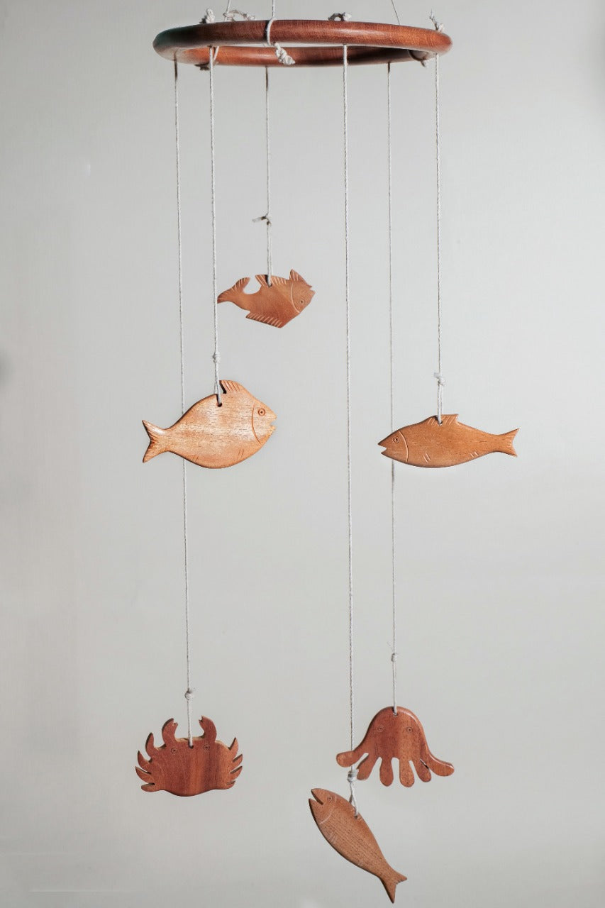 Kindora Montessori Wooden Ocean Baby Mobile