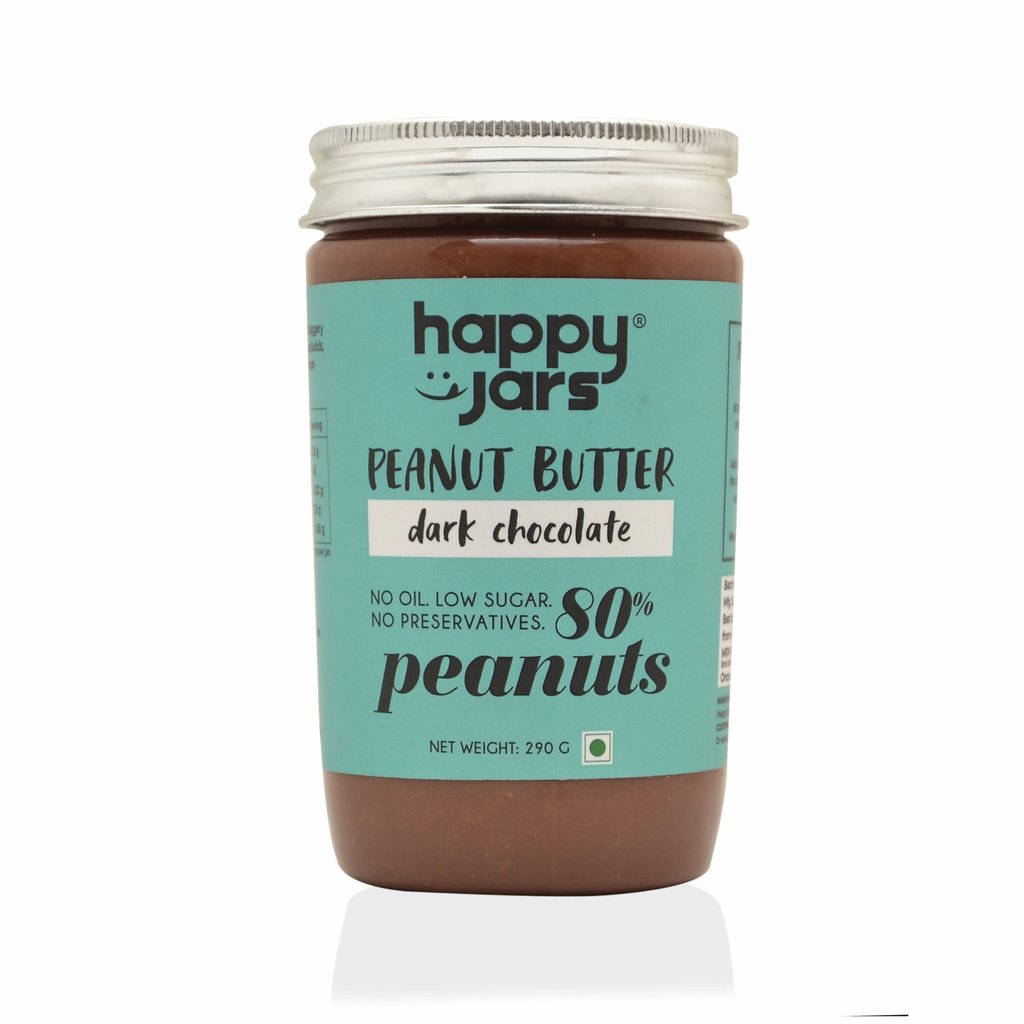 Happy Jars Dark Chocolate Peanut Butter (290g), 7g protein - hfnl!fe