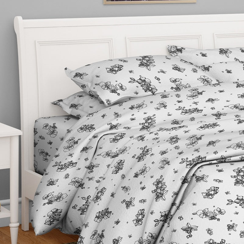 Swaas Antimicrobial 100% Cotton Linear Floral Pillow Covers - hfnl!fe