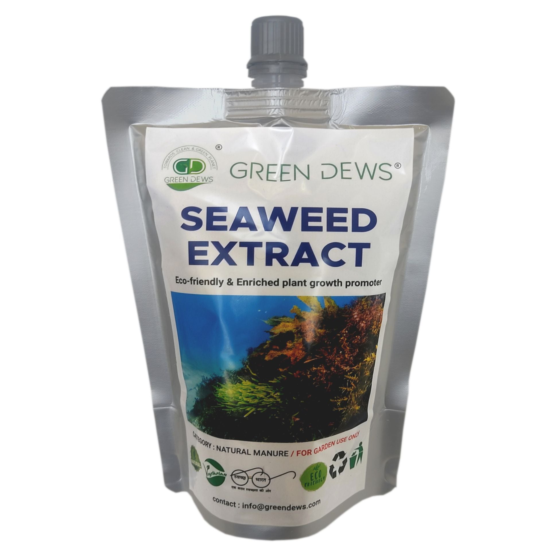 Green Dews Liquid Seaweed Extract Fertilizer for All Indoor-Outdoor Plants Plant Growth Stimulant Soil conditioner - hfnl!fe