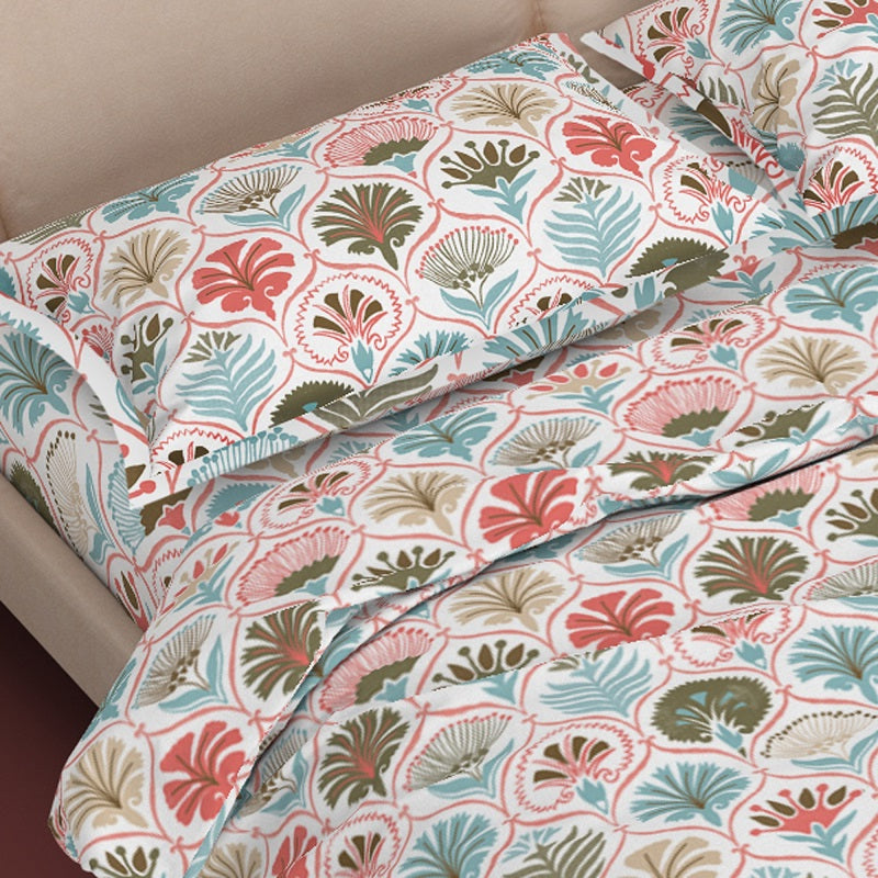 Swaas 100% Pure Cotton Folk Floral Pillow Covers - hfnl!fe