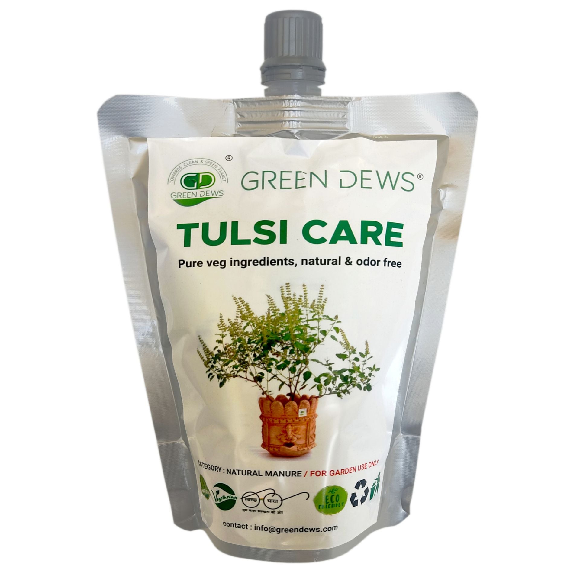 Green Dews Tulsi Plant Fertilizer Khad Organic Liquid Tulsi Care 100% Pure Veg Ingredients For Potted Tulasi Plant Holi Basil Plant - hfnl!fe