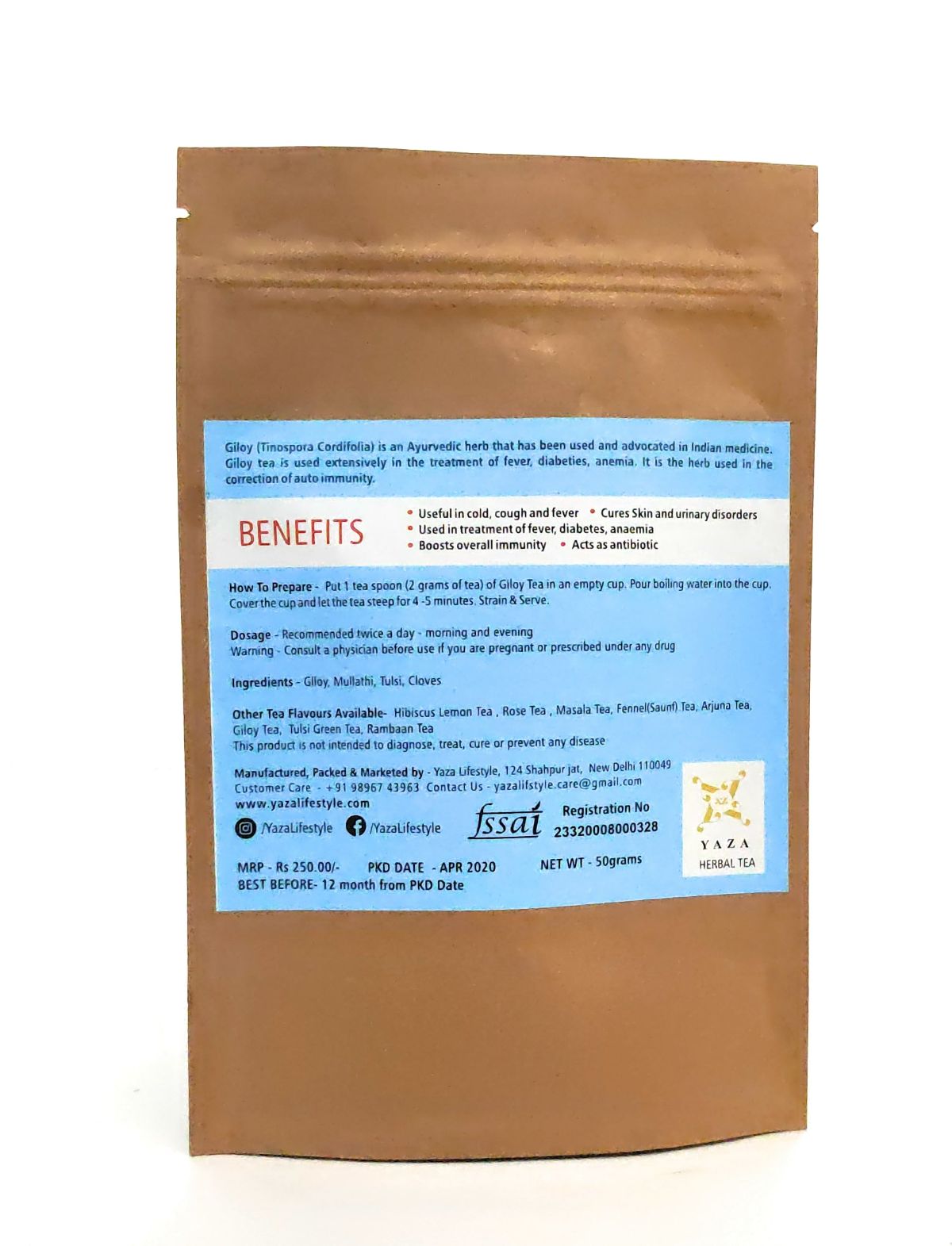 Yaza Giloy Tea - Ultimate Immunity Booster for Better Health - hfnl!fe