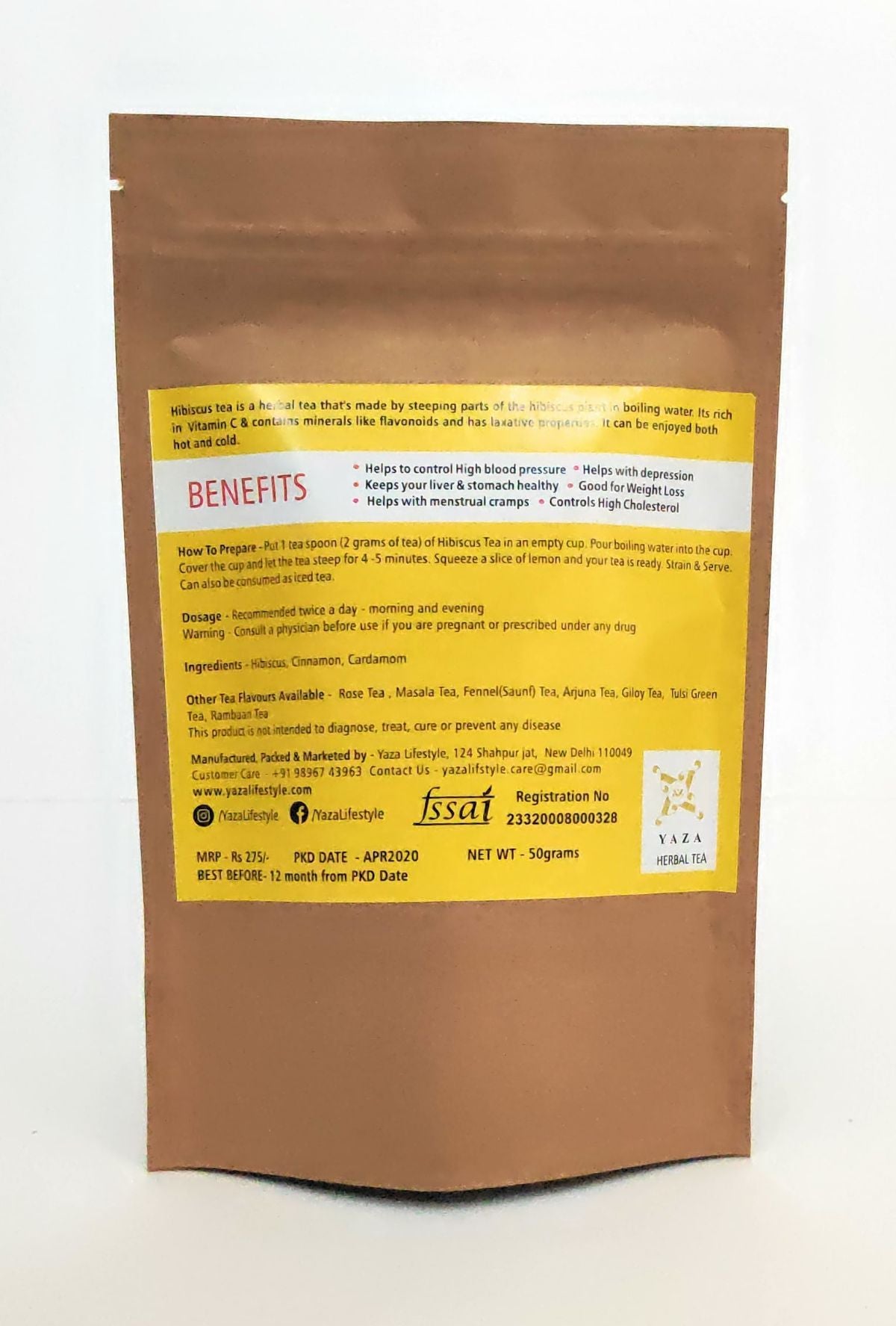 Yaza Hibiscus Lemon Tea The Ultimate Refresher & Cooler - hfnl!fe