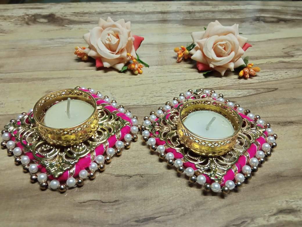 Shivi Arts Homesquare Tealight holder Diwali Diya - Pack of 2 - hfnl!fe