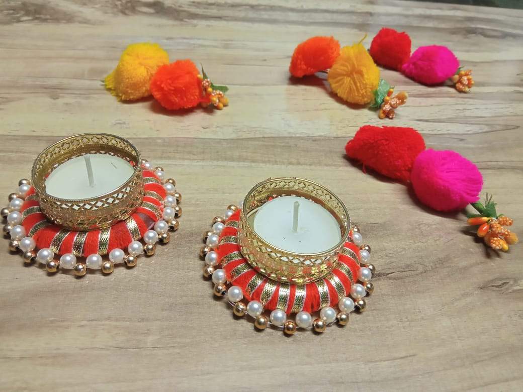Shivi Arts Handmade Tealight Holder Diwali Diya - set of 2 - hfnl!fe