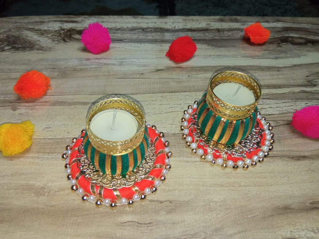 Shivi Arts Handmade Tealight Holder Diwali Diya - set of 2 - hfnl!fe