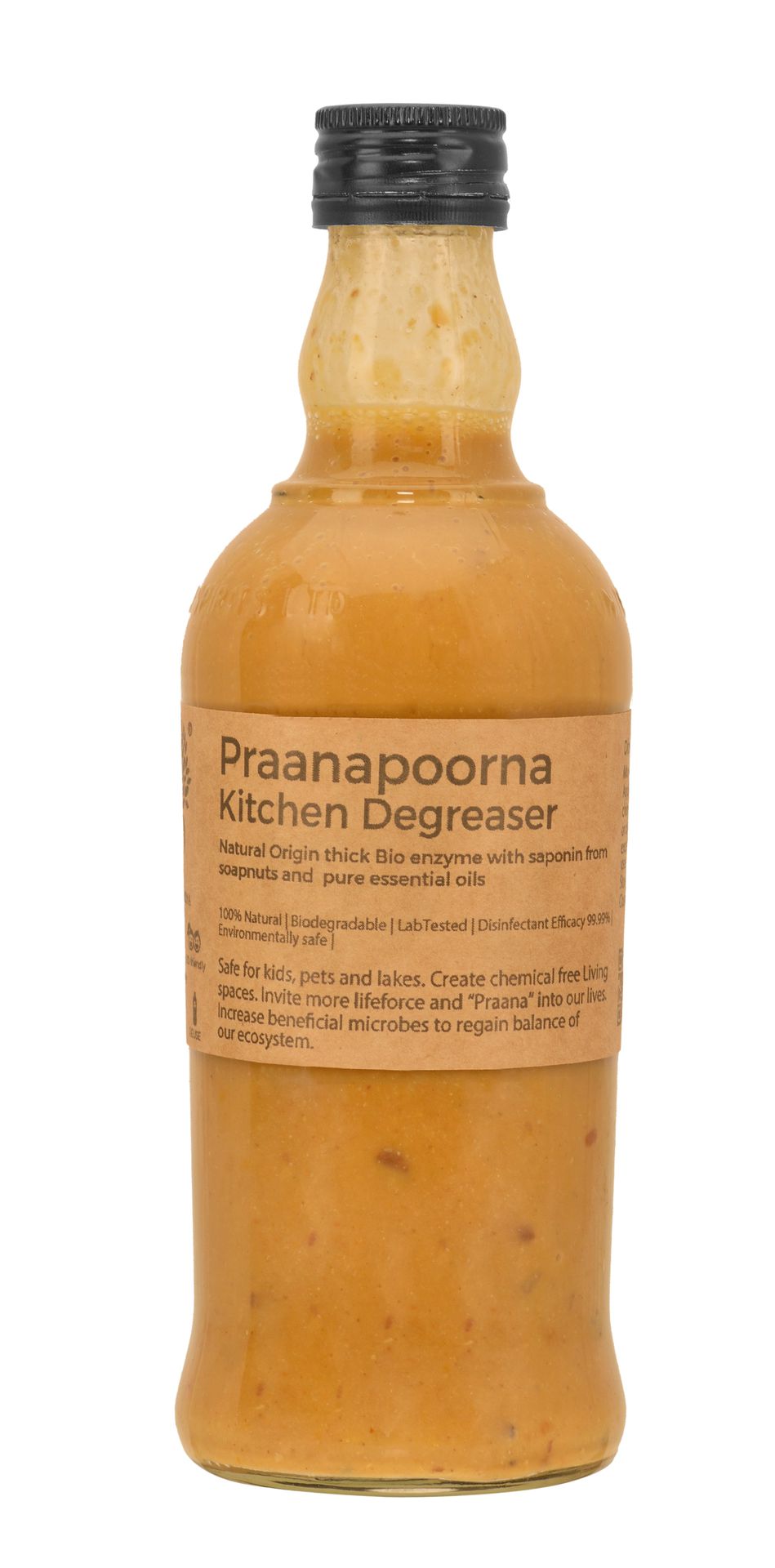 PraanaPoorna Soapnut Kitchen Degreaser - Concentrate 350ML - hfnl!fe