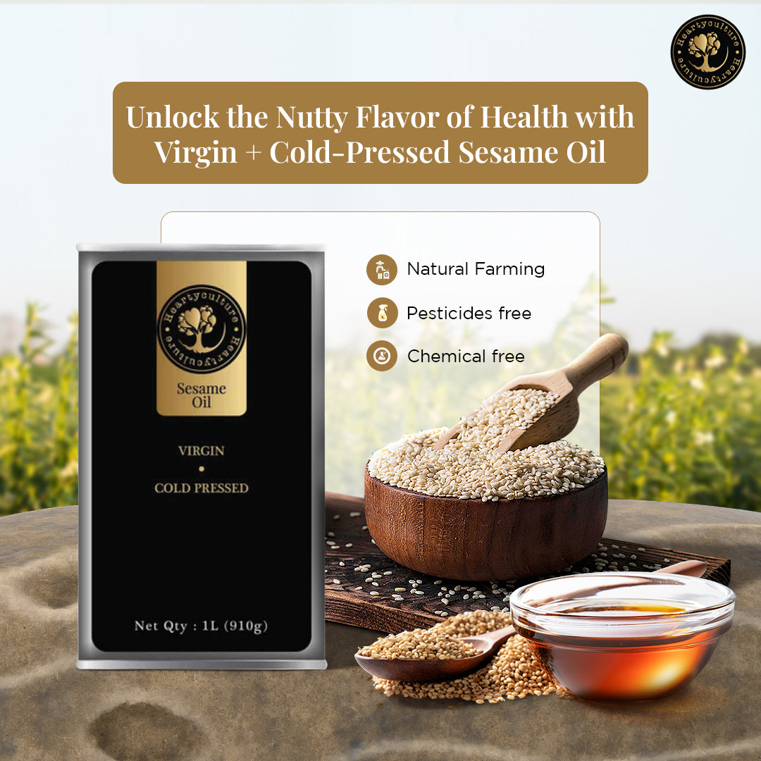 Heartyculture Cold-pressed Sesame Oil - 1 Litre