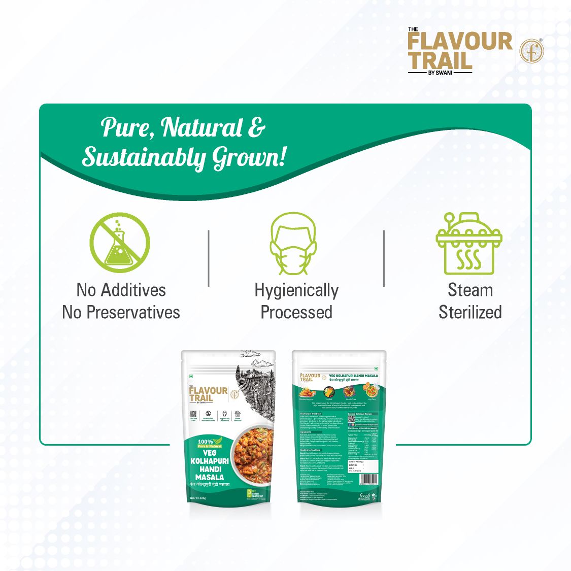 The Flavour Trail pure & natural Veg Kolhapuri Handi Masala