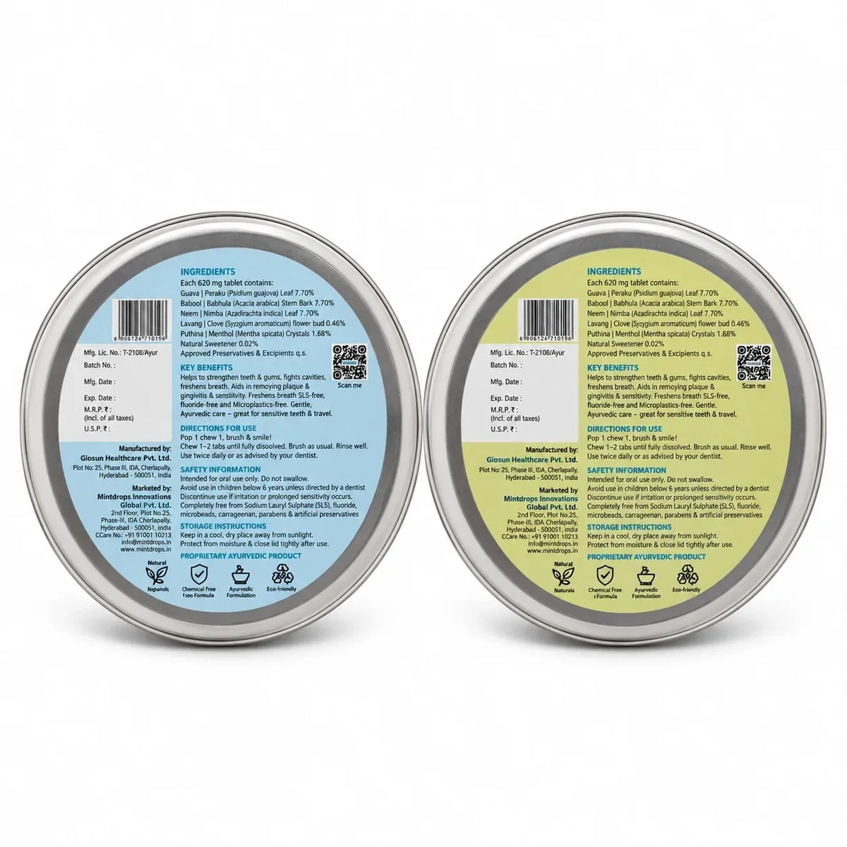 Mintdrops Tooth Tabs (Menthol Fresh) - Adventure & Travel Oral Care
