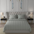 Swaas 100% Pure Cotton 10CM Stripes Grey Gum Pillow Cover