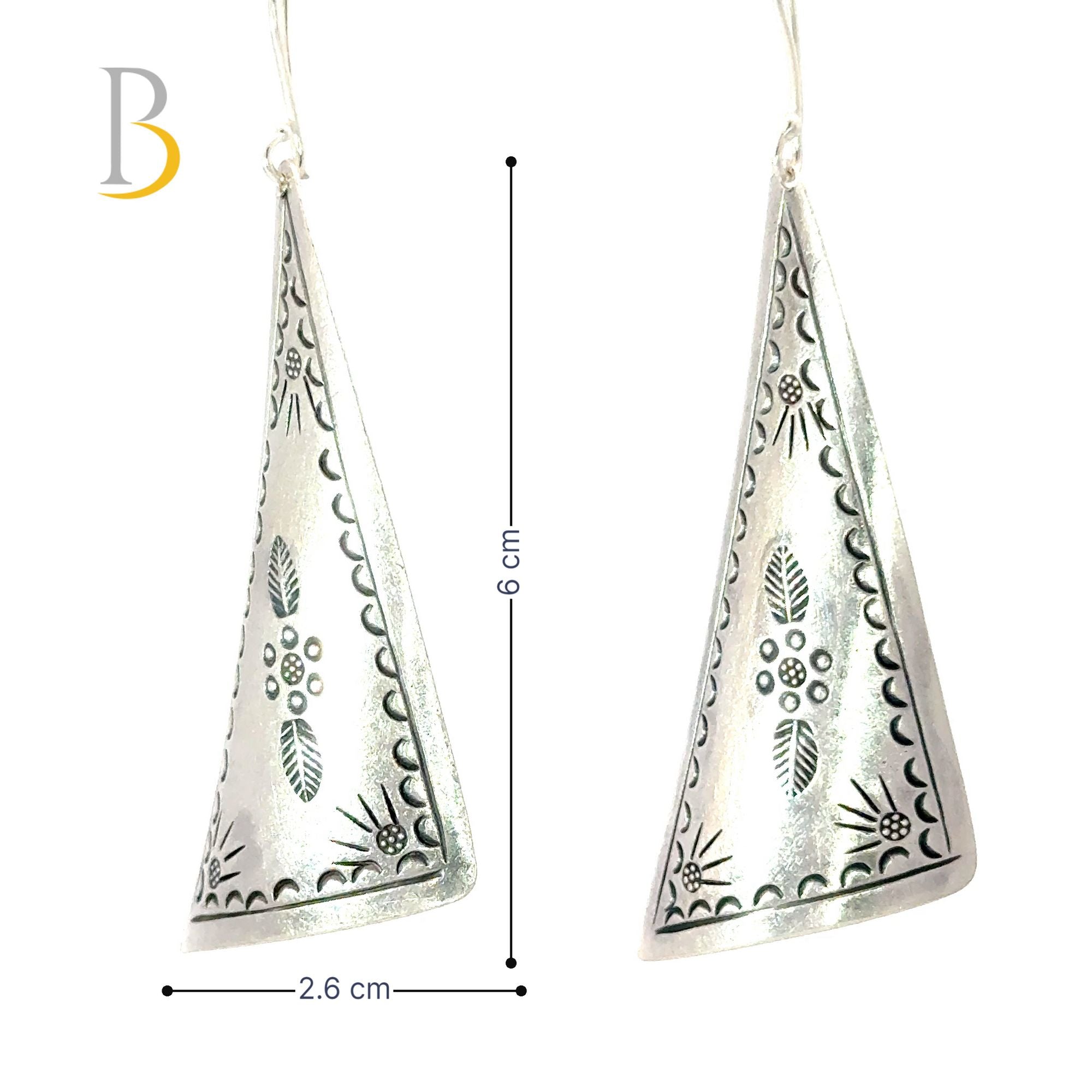 PB jewels-Oxidised silver earring