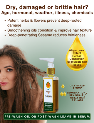 Parama Naturals Herb-enriched Nourishing Hair Oil & Serum, 100ml.