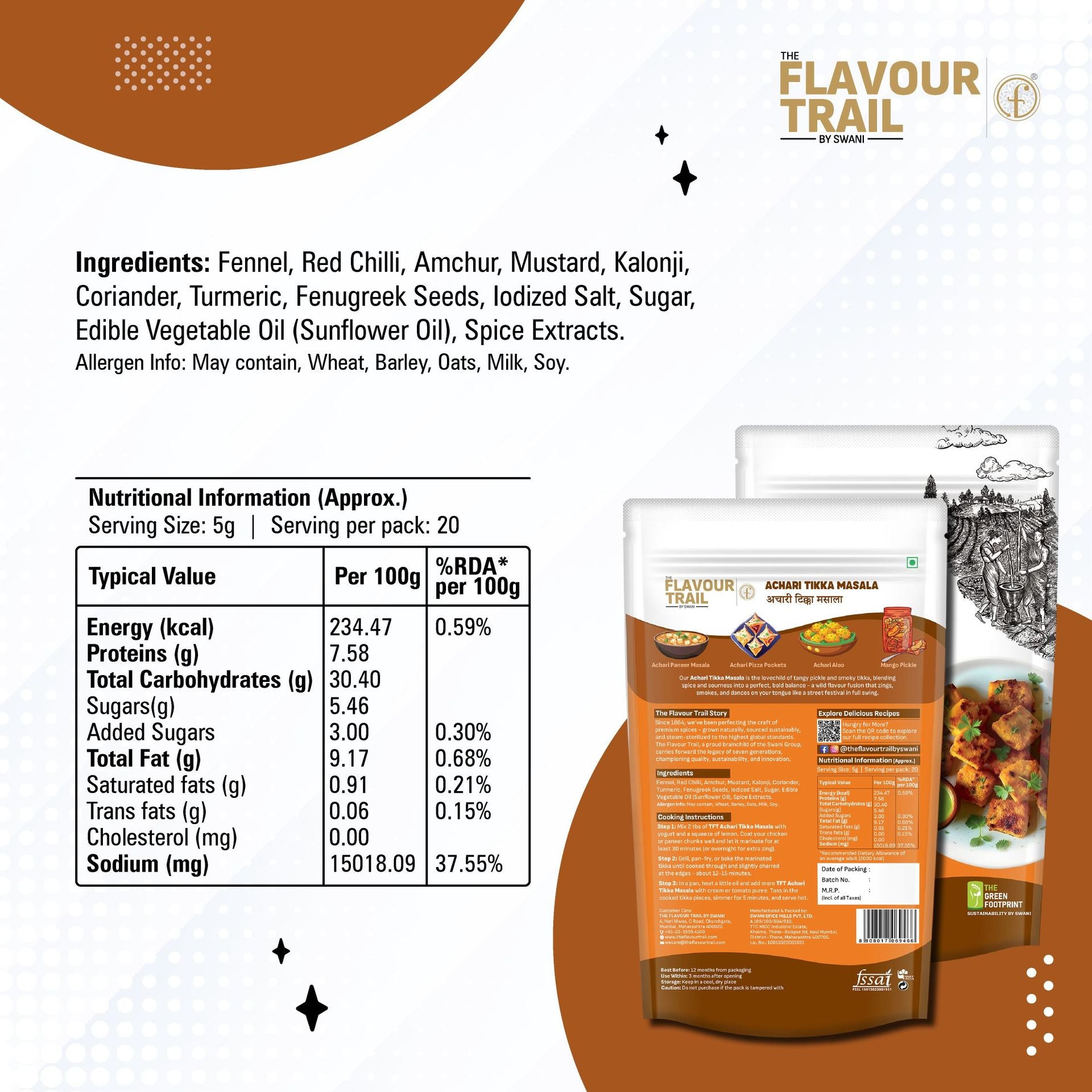 The flavour trail - Pure & Natural Achari Tikka Masala