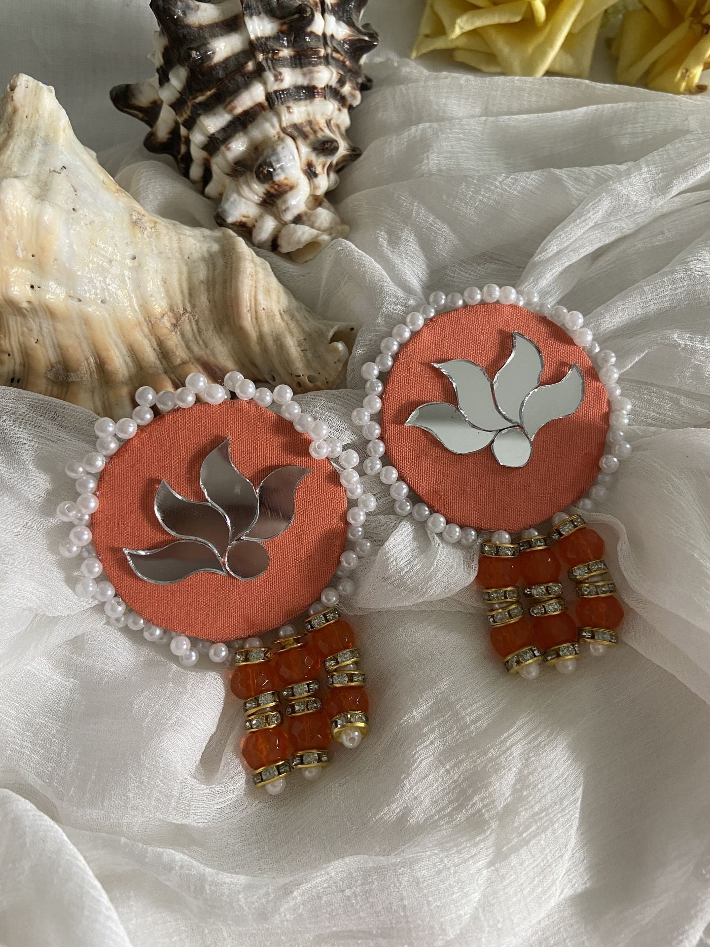 Laadli Handmade- Kamla- Mirror Handmade Earrings