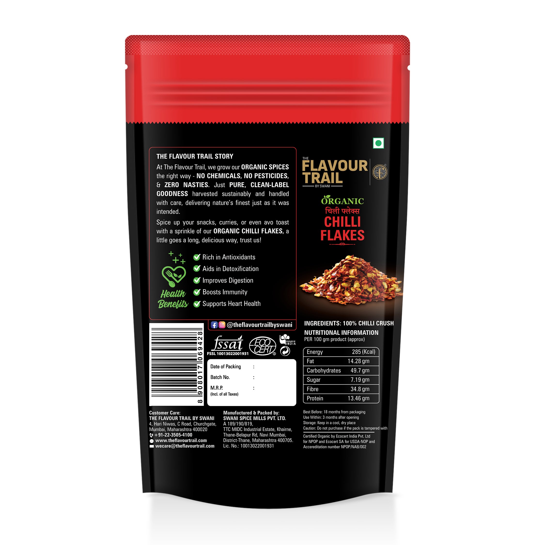 The Flavour Trail - Organic Chilli Flakes