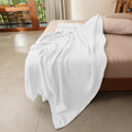 White Muslin Throw Blanket Double