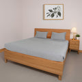 Oyvu 300 TC, 100% Cotton Step Design Bedsheet Set & Duvet Cover