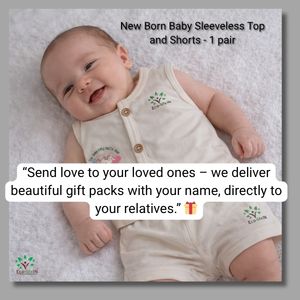 Eco life New born baby Toxic free Undyed and Unbleached pure Cotton Welcome Gift Pack - 16 Pieces
