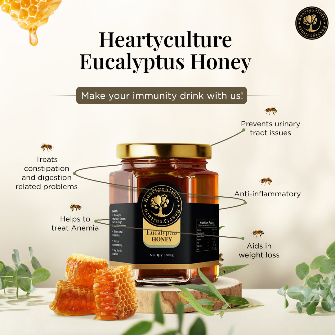 Heartyculture  Eucalyptus  Honey  -  300 G