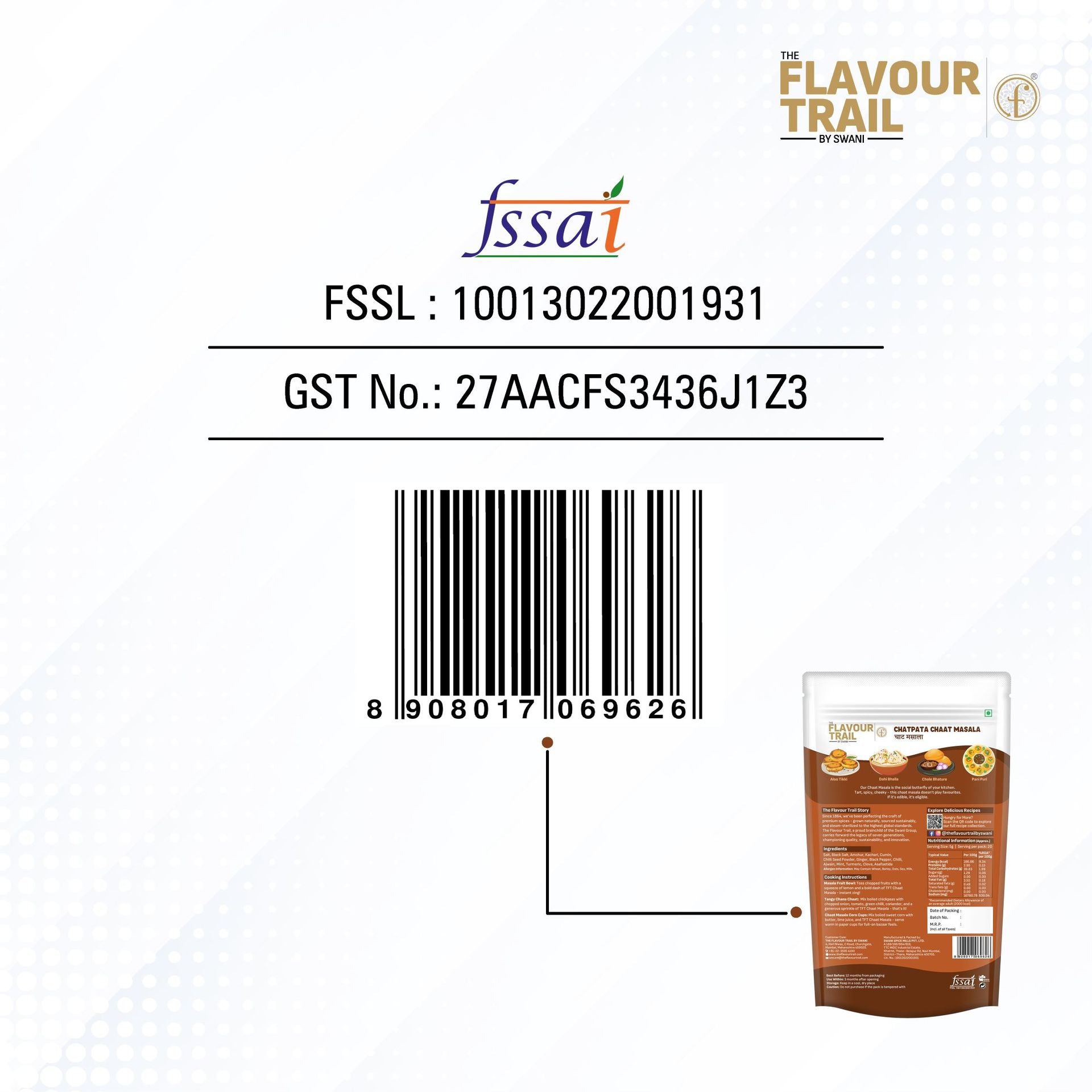 The Flavour Trail - Pure & Natural Chatpata Chat Masala