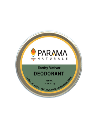 Parama Naturals Aluminum-Free Odor Protection Natural Freshness Earthy Vetiver Deodorant, 31g