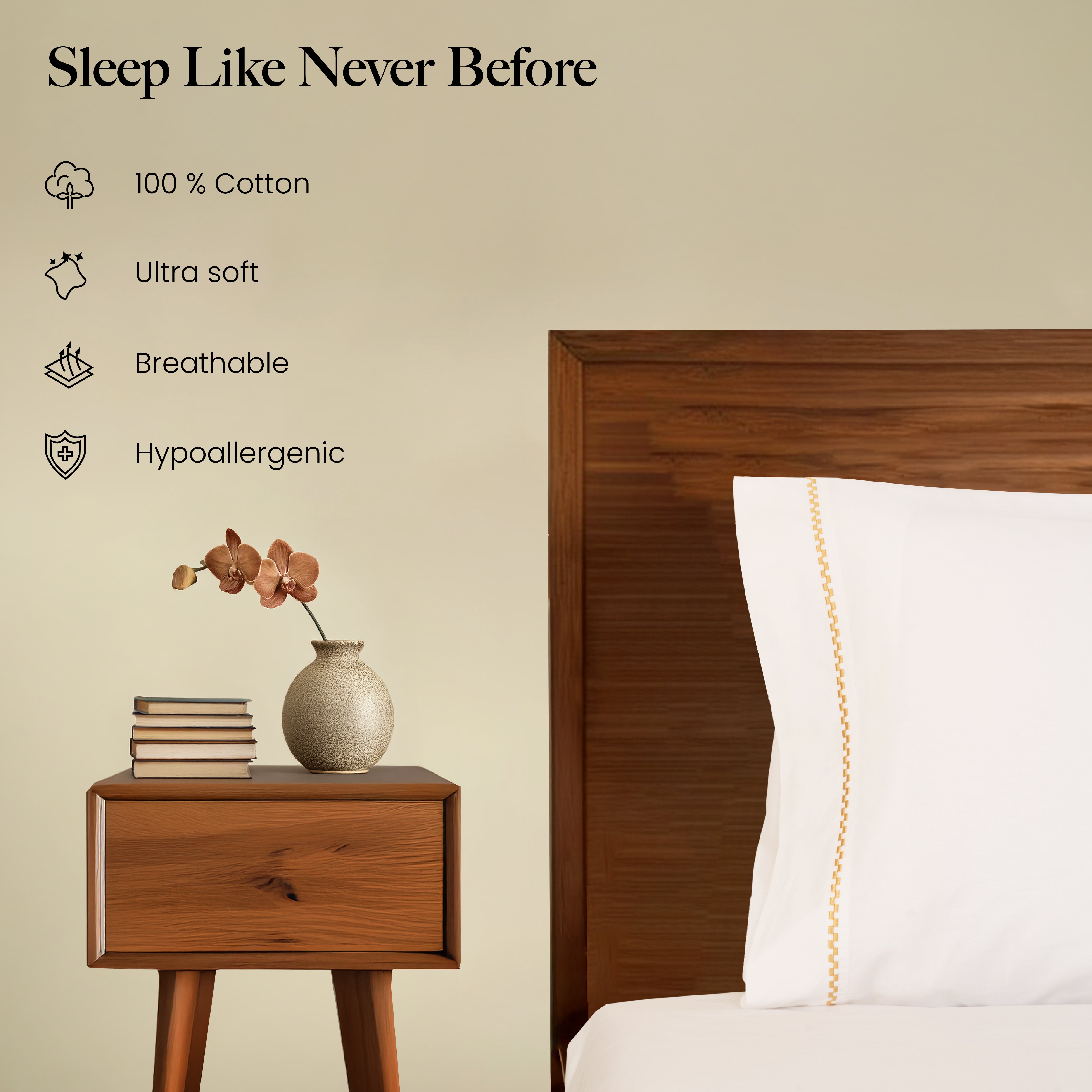 Gold Chess on White Percale, 300 TC Bedsheet Set