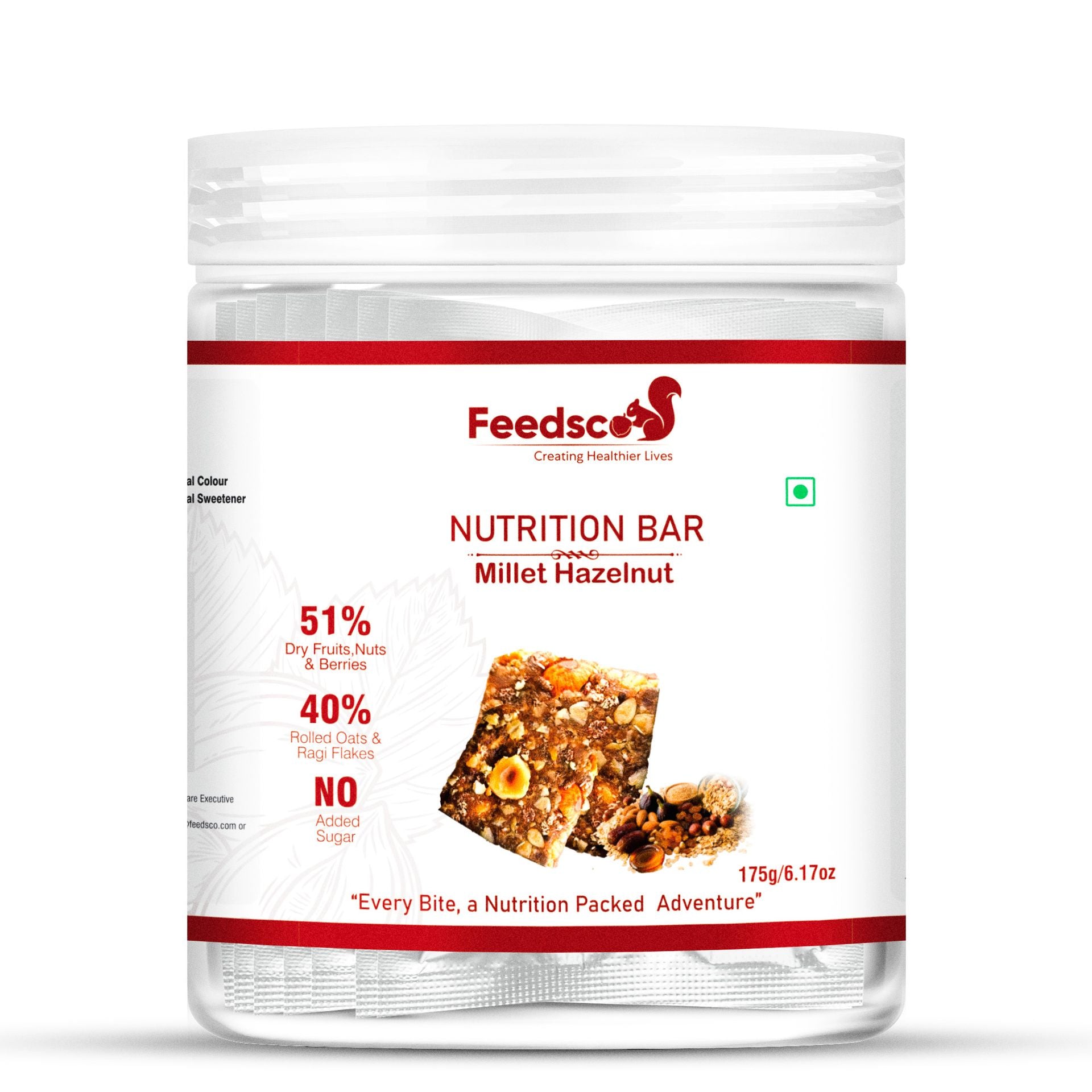 Feedsco Millet Hazelnut Nutrition Bar