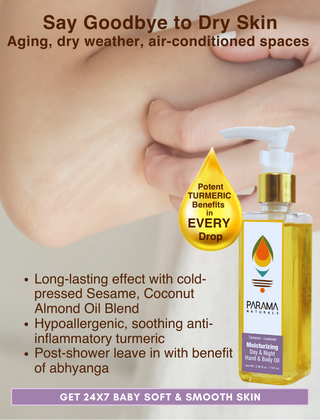 Parama Naturals Lavender-Turmeric Moisturizing Face & Body Oil, 100ml