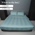 Smoke Blue, 300TC, Stripes Bedsheet Set