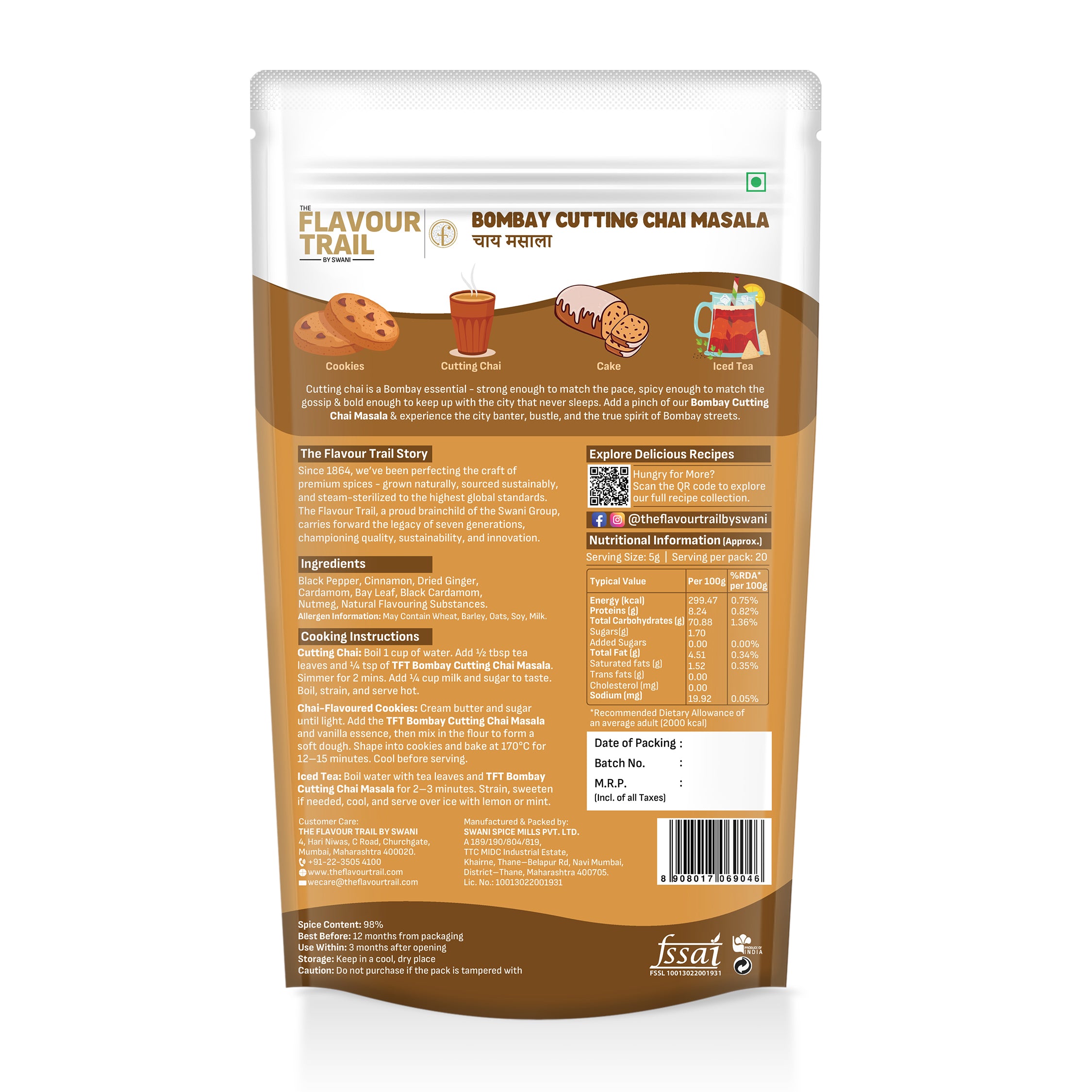 The Flavour Trail Bombay Cutting Chai Masala, Amritsari Chole Masala