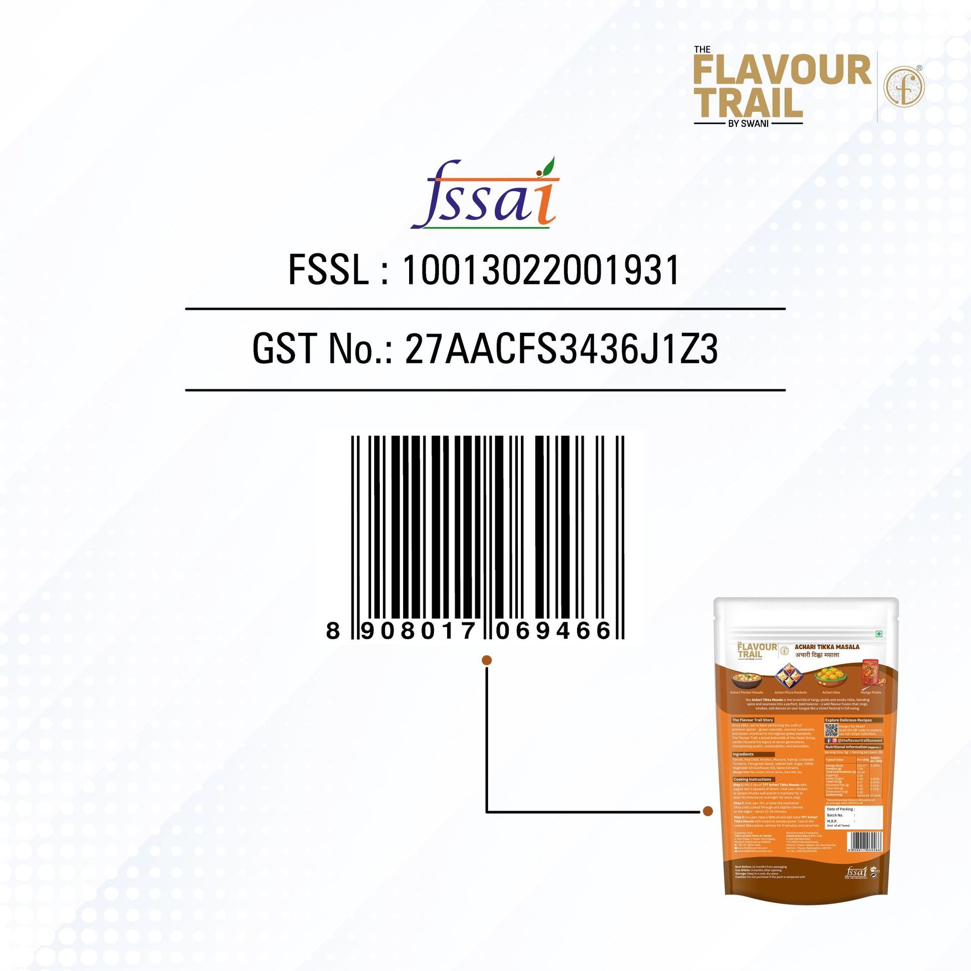 The flavour trail - Pure & Natural Achari Tikka Masala
