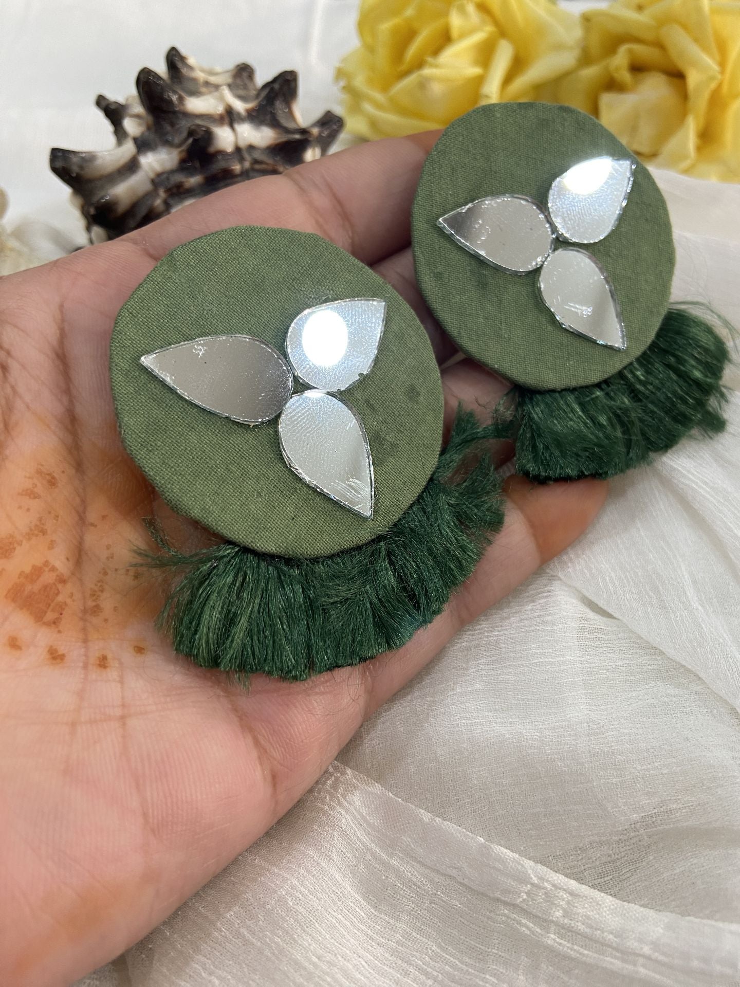 Hema- Mirror Handmade Earrings