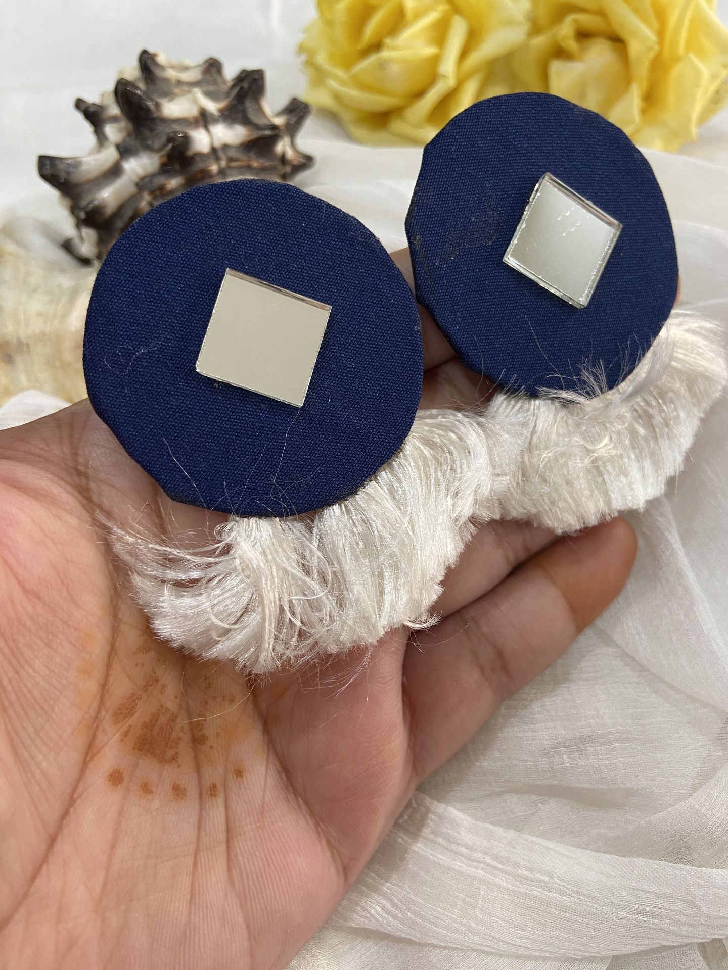 Laadli Handmade- Neelika- Mirror Handmade Earrings