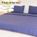 Skipper's Blue, 300TC, Window Pane Bedsheet Set