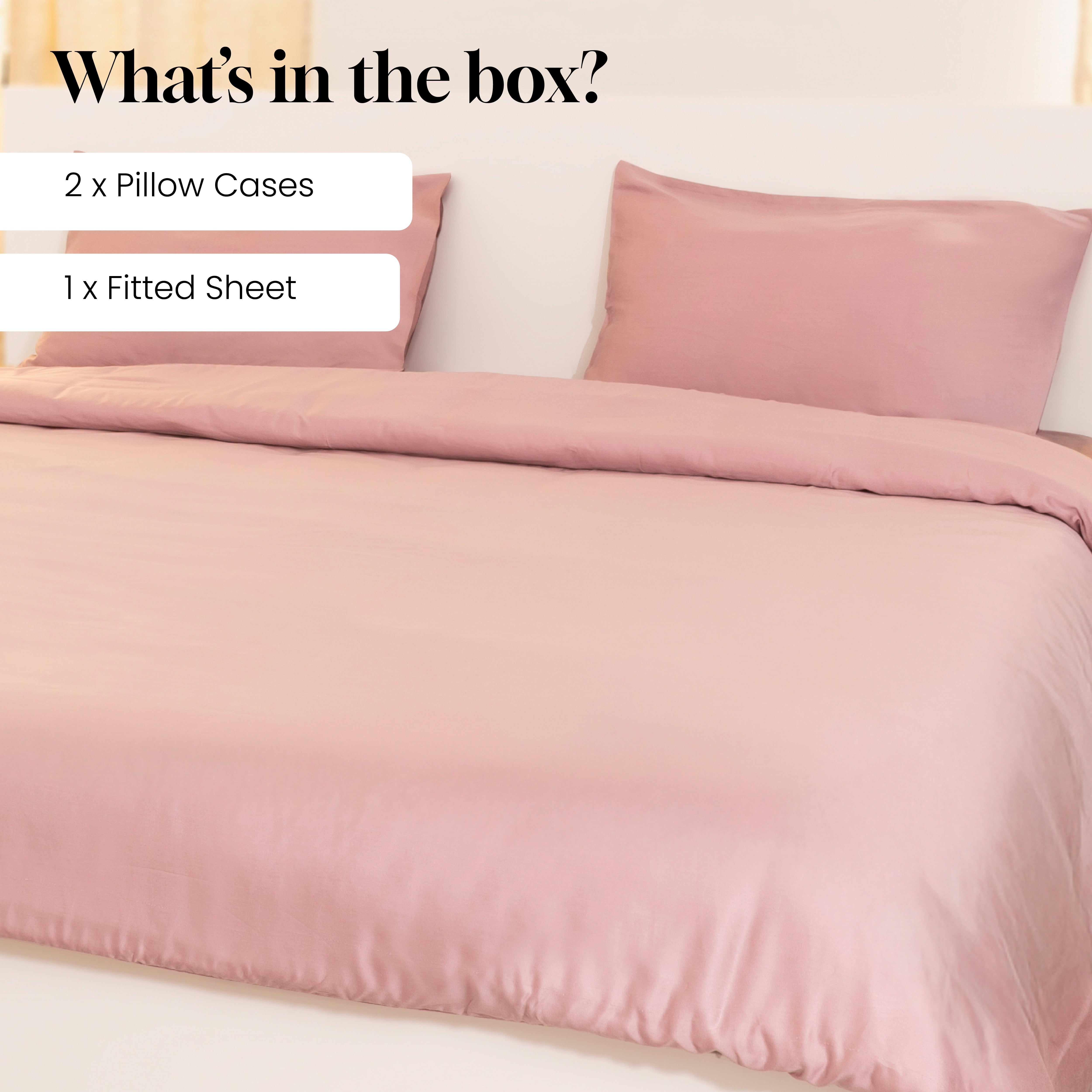 Wood Rose, Vegan Silk Bedsheet Set