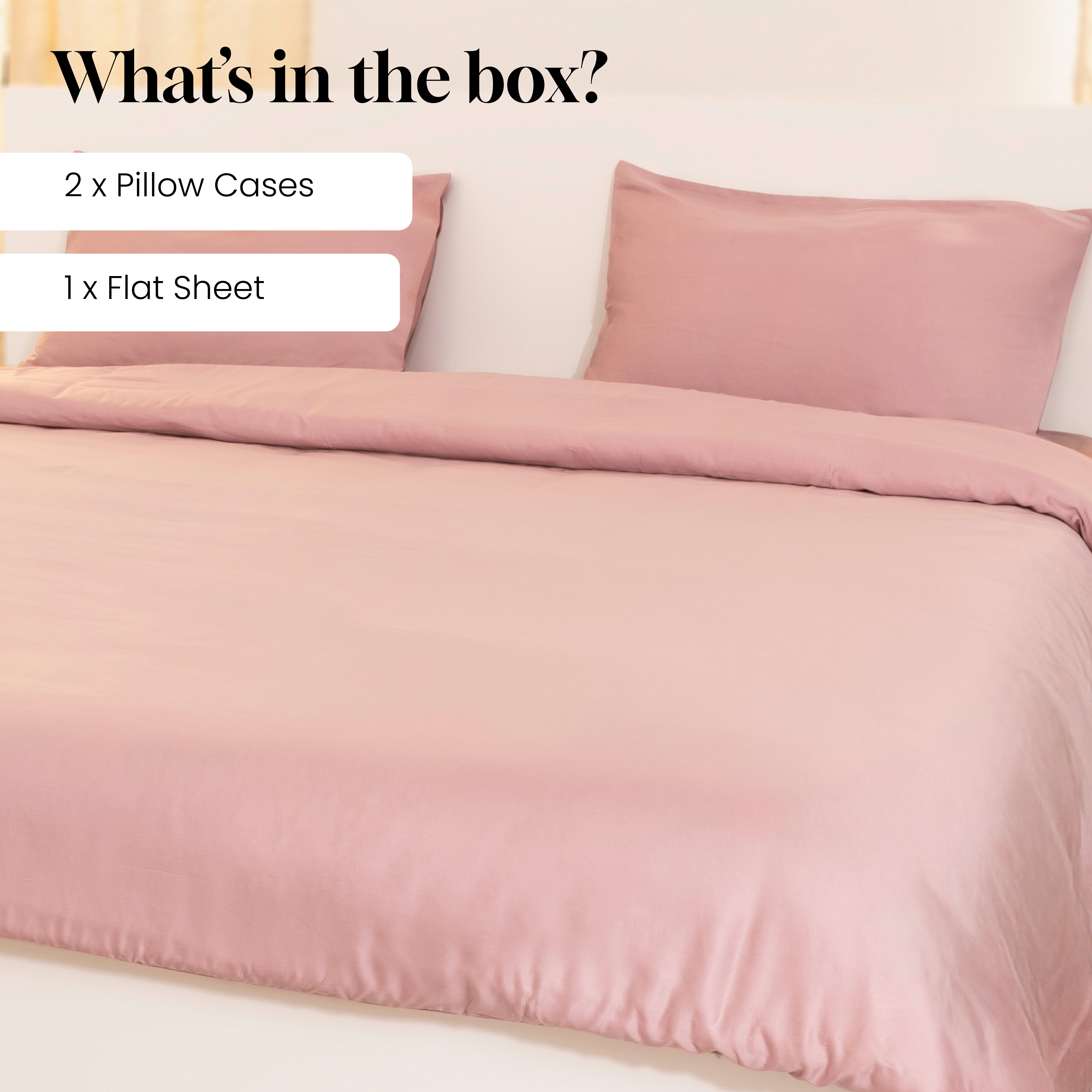 Wood Rose, Vegan Silk Bedsheet Set