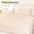 Oat Milk, Vegan Silk Bedsheet Set