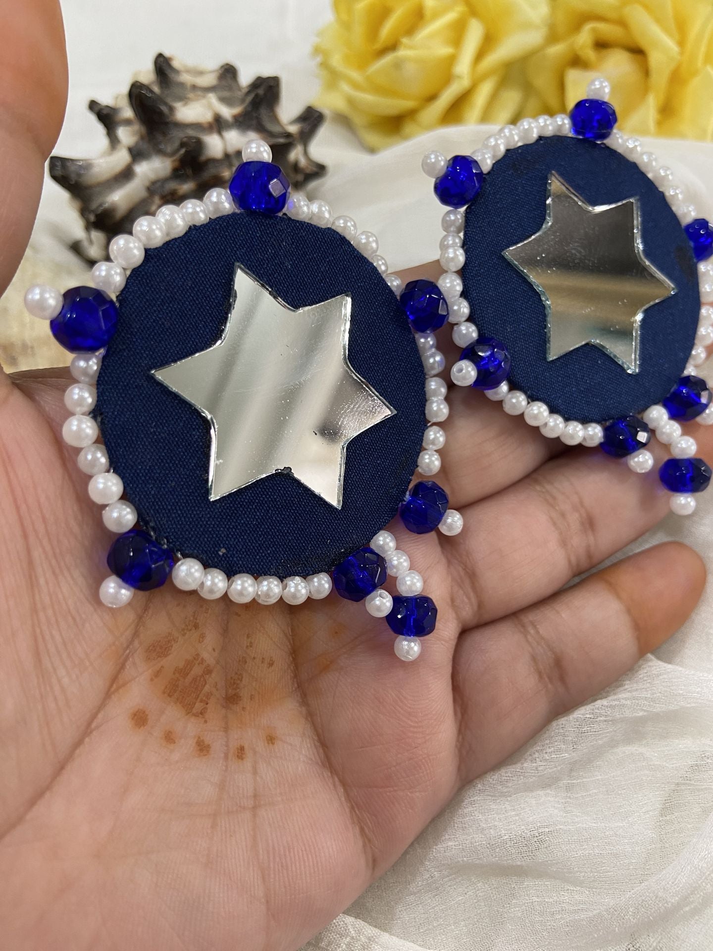 Sitara- Mirror Handmade Earrings