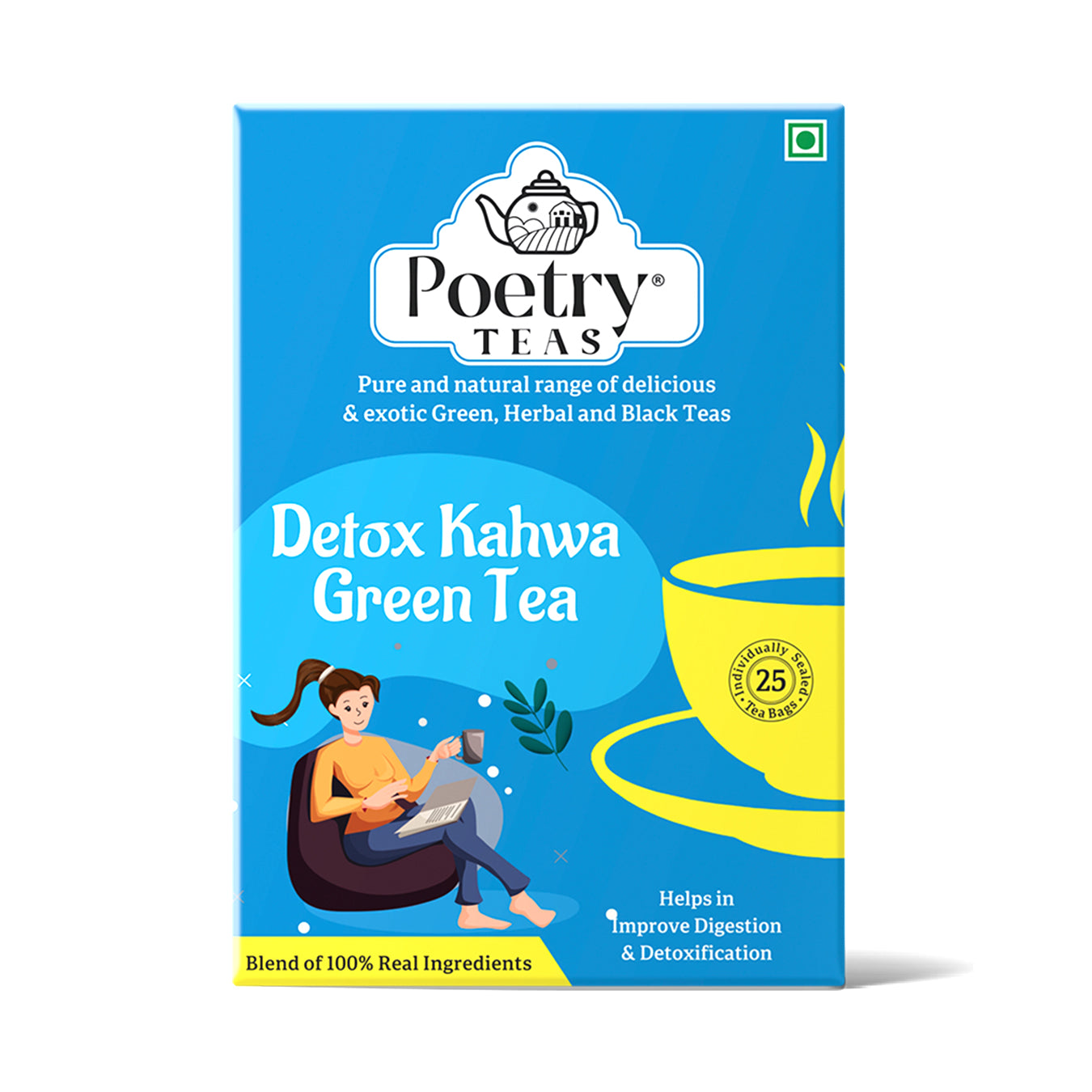 Poetry Detox Kahwa Green Tea - 25 Teabags