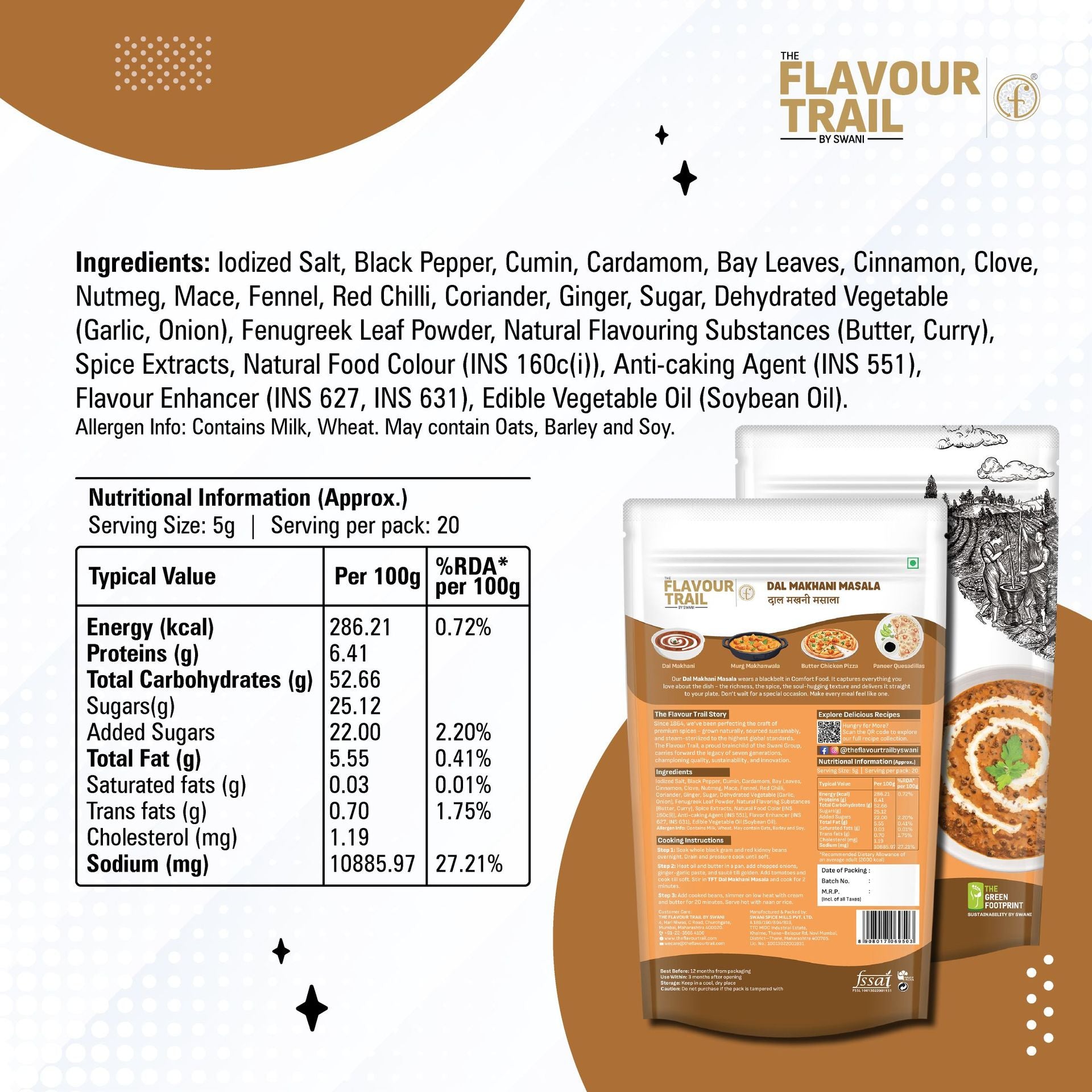 The Flavour Trail - Pure & Natural Dal Makhani Masala