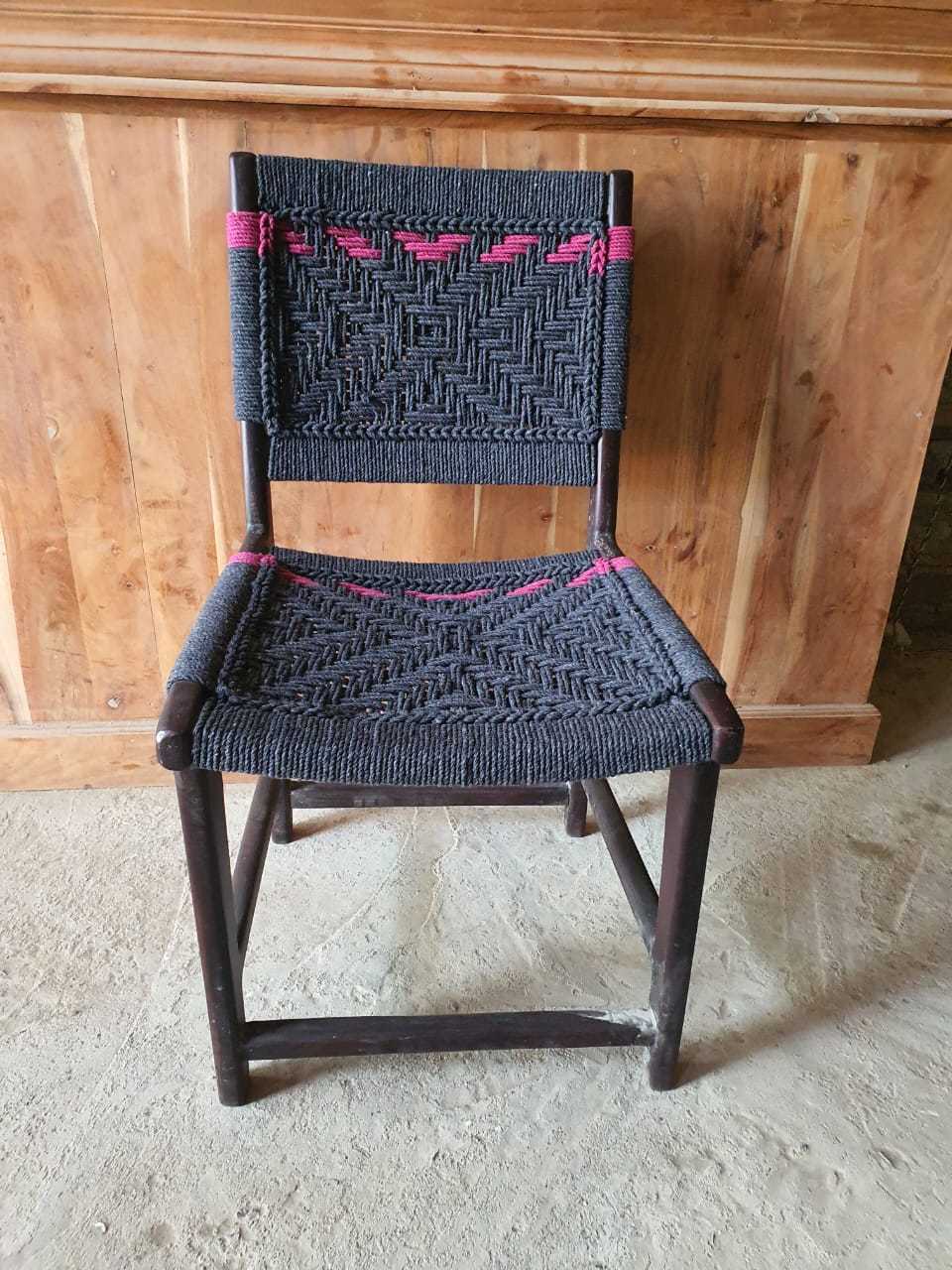 Perfect Creation Handwoven Indian Chair Black