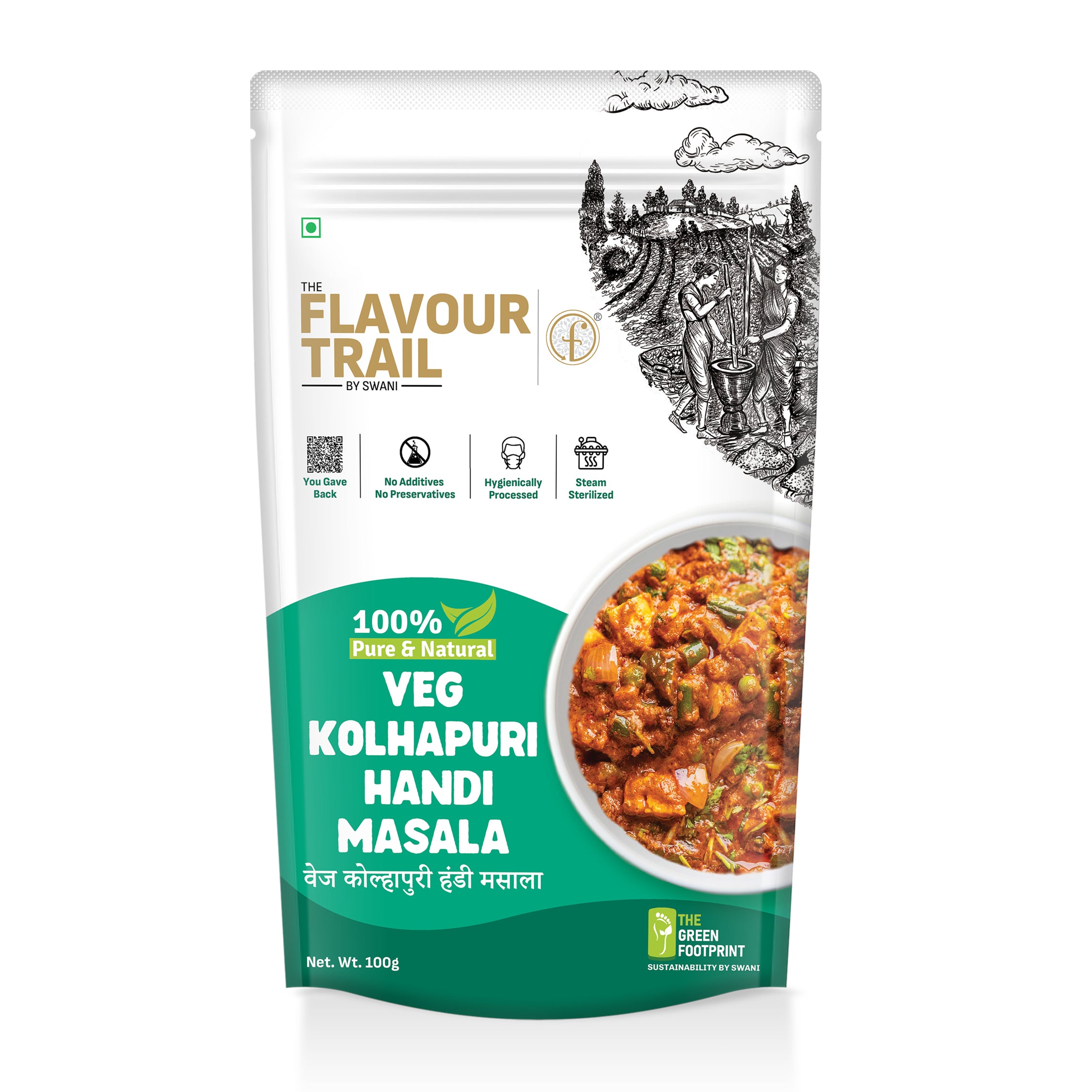 The Flavour Trail pure & natural Veg Kolhapuri Handi Masala