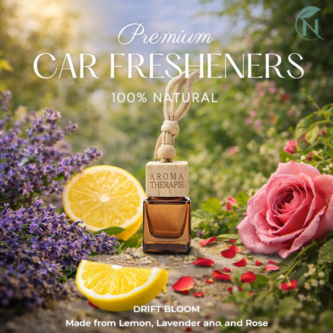 Naturalief Car Freshener – Pure Essential Oil Blend with Wooden Hanging Diffuser Pod