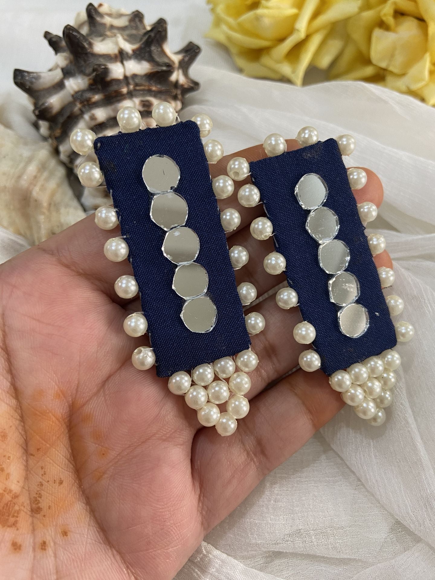 Saheli- Mirror Handmade Earrings