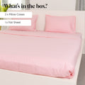 Strawberry Cream, 300TC, Step Design Bedsheet Set